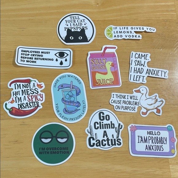 💝Funny Sticker Pack with Quotes - Picture 1 of 1